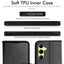 TECHGEAR RFID Wallet Case for Samsung Galaxy A57 5G / A57 4G – Premium PU Leather Flip Cover with Card Slots, Clear ID Window, Kickstand & Wrist Strap