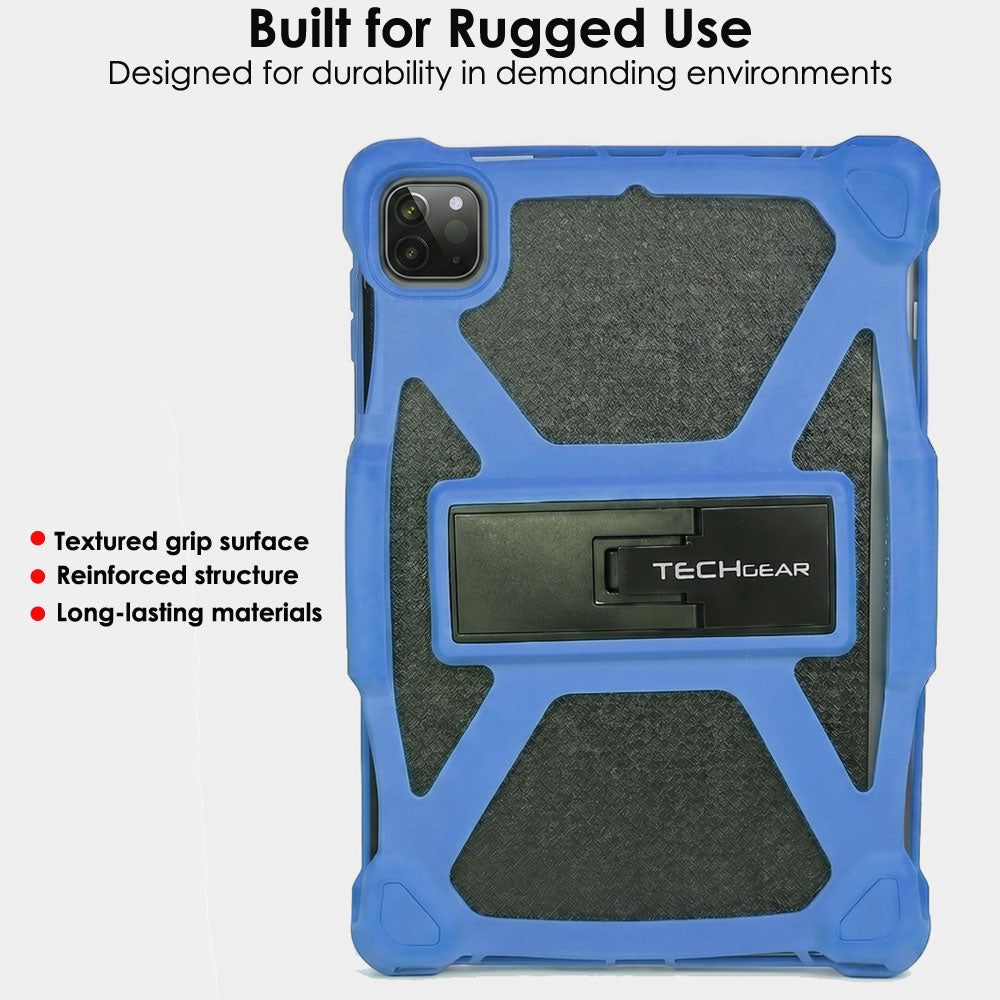 TECHGEAR Universal Tablet Case 10 Inch (9.7–11") - Rugged Bumper Case with Stand, Adjustable Fit Shockproof Protective Cover for iPad, Samsung, Lenovo, Android Tablets