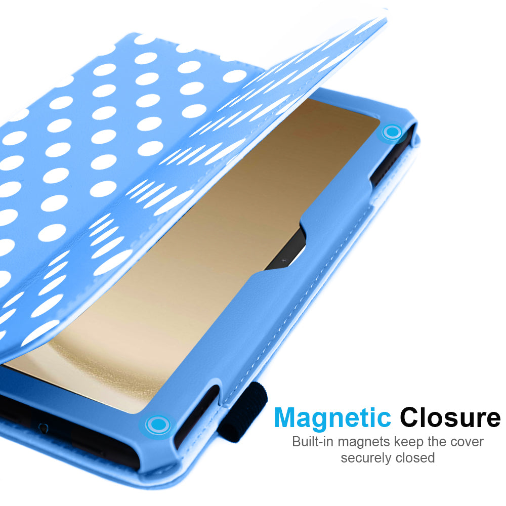 TECHGEAR Folio Case for Samsung Galaxy Tab A11+ & A9+ 11" (SM-X230/X236/X210/X215) – Leather Stand Cover with Hand Strap & Auto Sleep/Wake