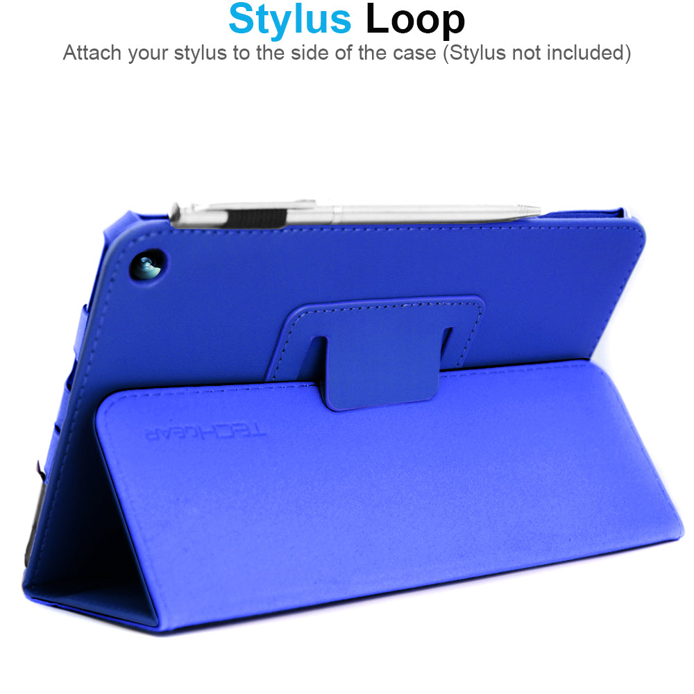 TECHGEAR Folio Case for Samsung Galaxy Tab A11+ & A9+ 11" (SM-X230/X236/X210/X215) – Leather Stand Cover with Hand Strap & Auto Sleep/Wake