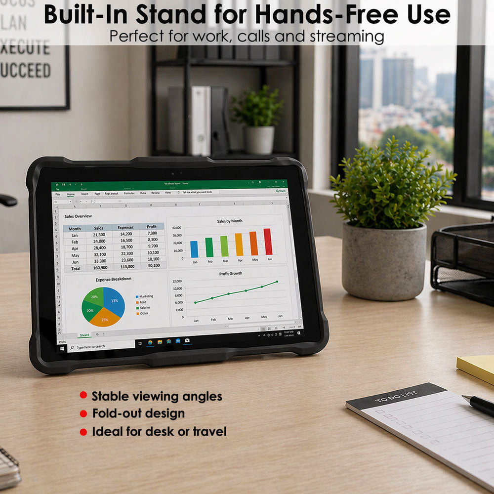 TECHGEAR Universal Tablet Case 10 Inch (9.7–11") - Rugged Bumper Case with Stand, Adjustable Fit Shockproof Protective Cover for iPad, Samsung, Lenovo, Android Tablets