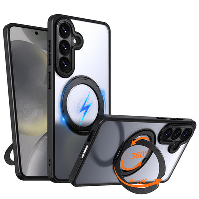 TECHGEAR Magnetic Stand Case for Samsung Galaxy S26 - Shockproof Hybrid Cover with 360° Ring Holder, Hard Back & Wireless Charging Compatible