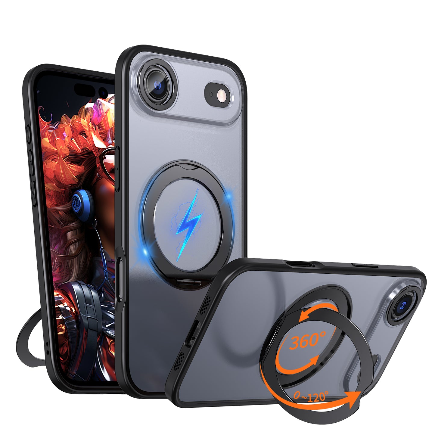 [Magnetic Ring Kickstand] For Apple iPhone Air, Slim, Tough Shockproof Armour, MagSafe Compatible Case with Stand