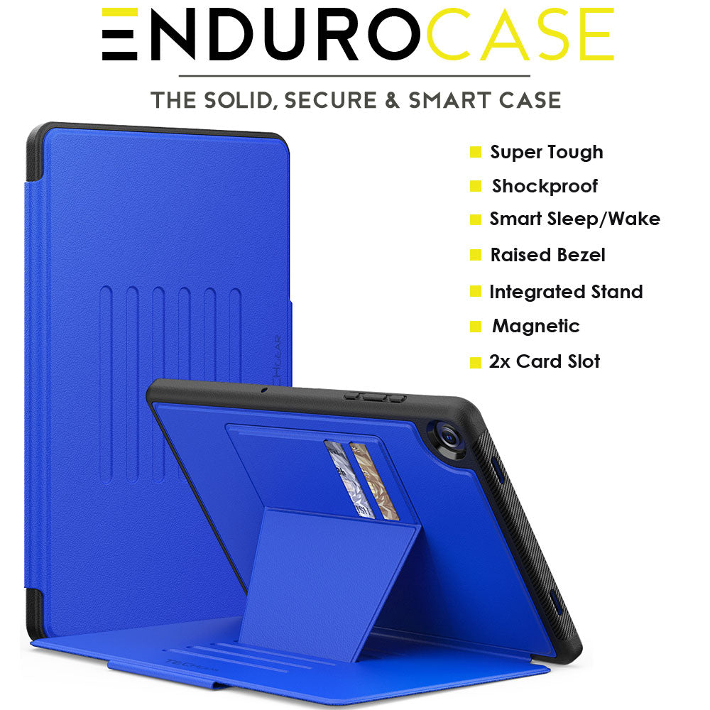 TECHGEAR Enduro Case for Samsung Galaxy Tab A11+ / A11 Plus 11"(SM-X230/X236) – Rugged Magnetic Smart Case with Stand, Card Slot & Trolley Compatible [Auto Sleep/Wake]