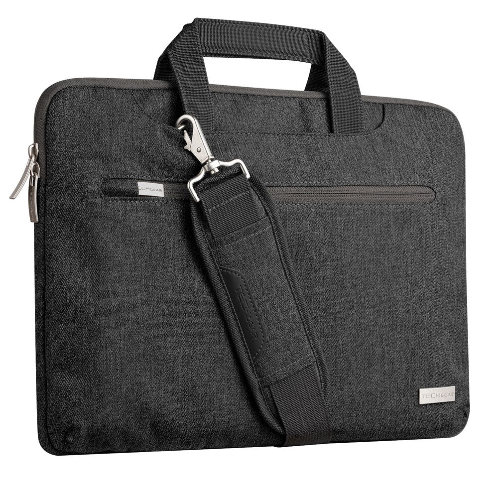 TECHGEAR UrbanDash Laptop Case – 4-in-1 Portable Laptop Sleeve with Strap, Handles & Trolley Belt, Shockproof Carry Case (Available in 5 Colours, and Sizes 11–15.6”)
