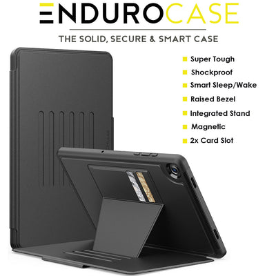 TECHGEAR Enduro Case for Samsung Galaxy Tab A11+ / A11 Plus 11"(SM-X230/X236) – Rugged Magnetic Smart Case with Stand, Card Slot & Trolley Compatible [Auto Sleep/Wake]