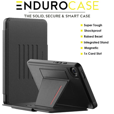 [Enduro Case] Tough Strong Magnetic & Flip Case Cover with Multi-Angle Stand & Card Slot For Samsung Tab A9 8.7" (SM-X110 / X115)