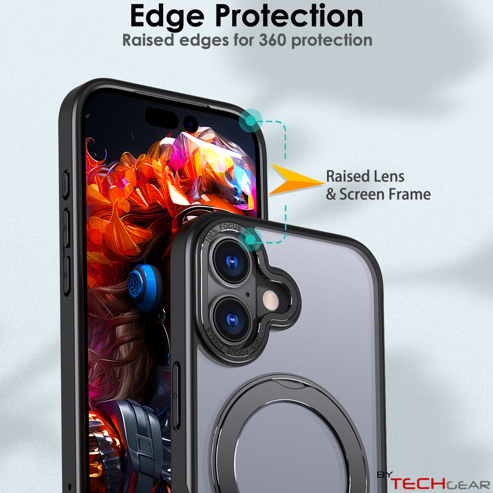 [Magnetic Ring Kickstand] For Apple iPhone 17, Slim, Tough Shockproof Armour, MagSafe Compatible Case with Stand