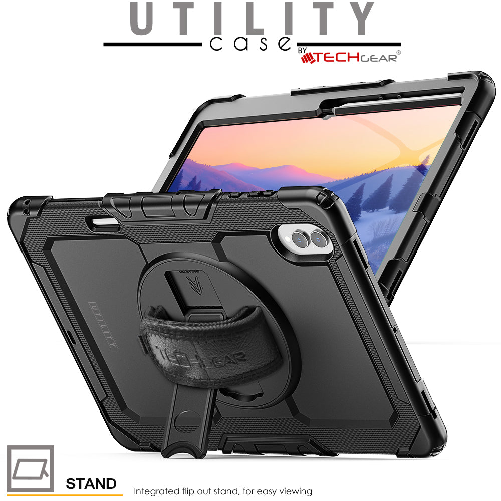 TECHGEAR UTILITY Case for Samsung Galaxy Tab S11 Ultra 14.6" (SM-X930/X936) – Heavy Duty Rugged Case with Stand, Hand Strap & Shoulder Strap