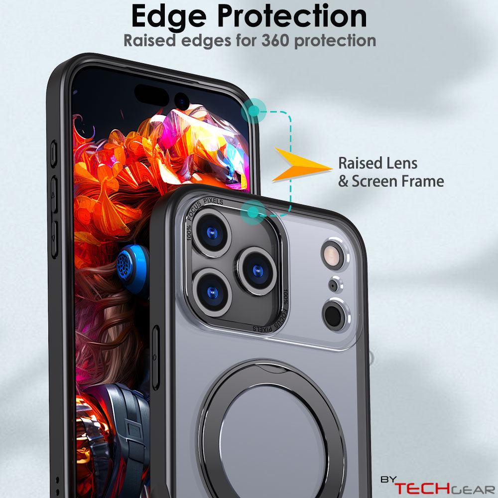 [Magnetic Ring Kickstand] For Apple iPhone 17 Pro Max, Slim, Tough Shockproof Armour, MagSafe Compatible Case with Stand