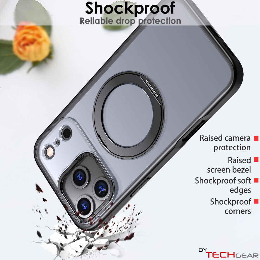 [Magnetic Ring Kickstand] For Apple iPhone 17 Pro Max, Slim, Tough Shockproof Armour, MagSafe Compatible Case with Stand