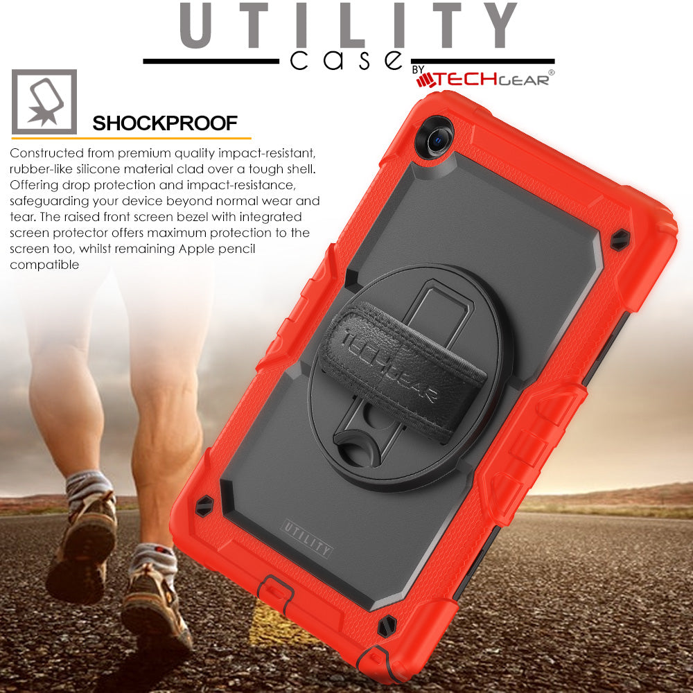 TECHGEAR Utility Case for Samsung Galaxy Tab A11+ (A11 Plus) 11" (SM-X230 / SM-X236) – Full Body Rugged Case with Stand, Hand Strap & Shoulder Strap