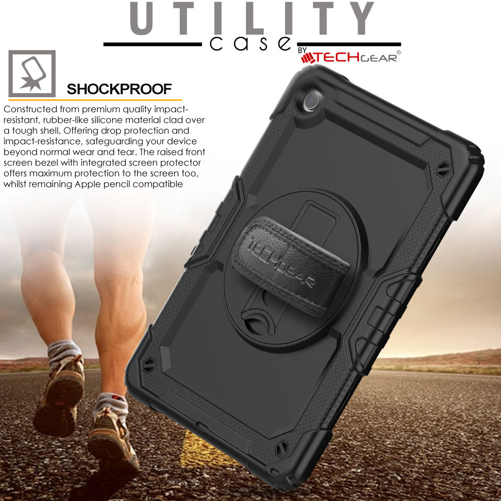 TECHGEAR Utility Case for Samsung Galaxy Tab A11+ (A11 Plus) 11" (SM-X230 / SM-X236) – Full Body Rugged Case with Stand, Hand Strap & Shoulder Strap