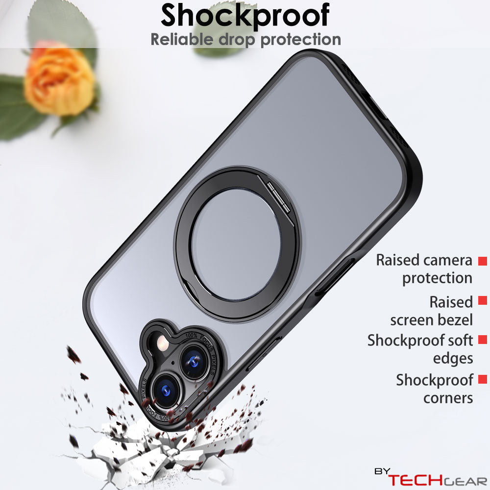 [Magnetic Ring Kickstand] For Apple iPhone 17, Slim, Tough Shockproof Armour, MagSafe Compatible Case with Stand