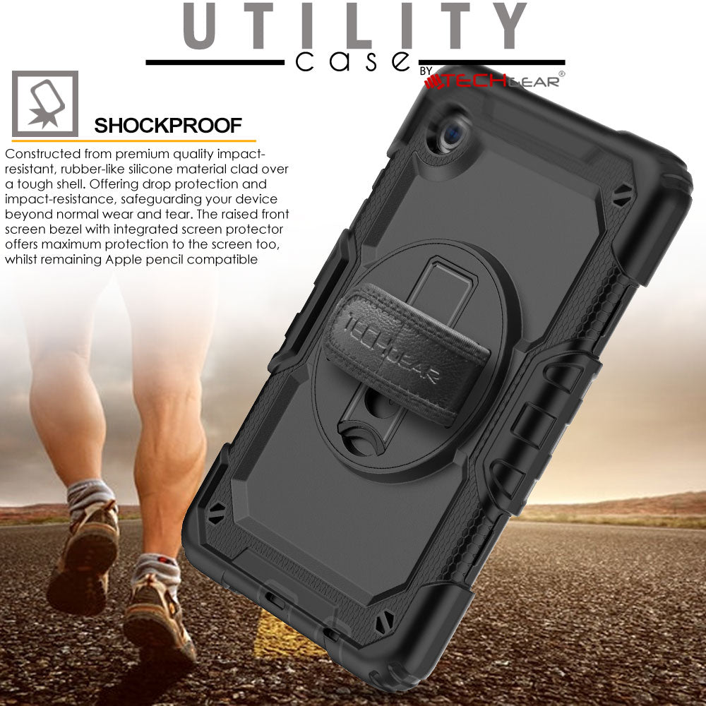 TECHGEAR UTILITY Case for Samsung Galaxy Tab A11 8.7" (SM-X130 / SM-X135) Tough Rugged Shockproof Case, 360 Stand, Hand Strap & Shoulder Strap