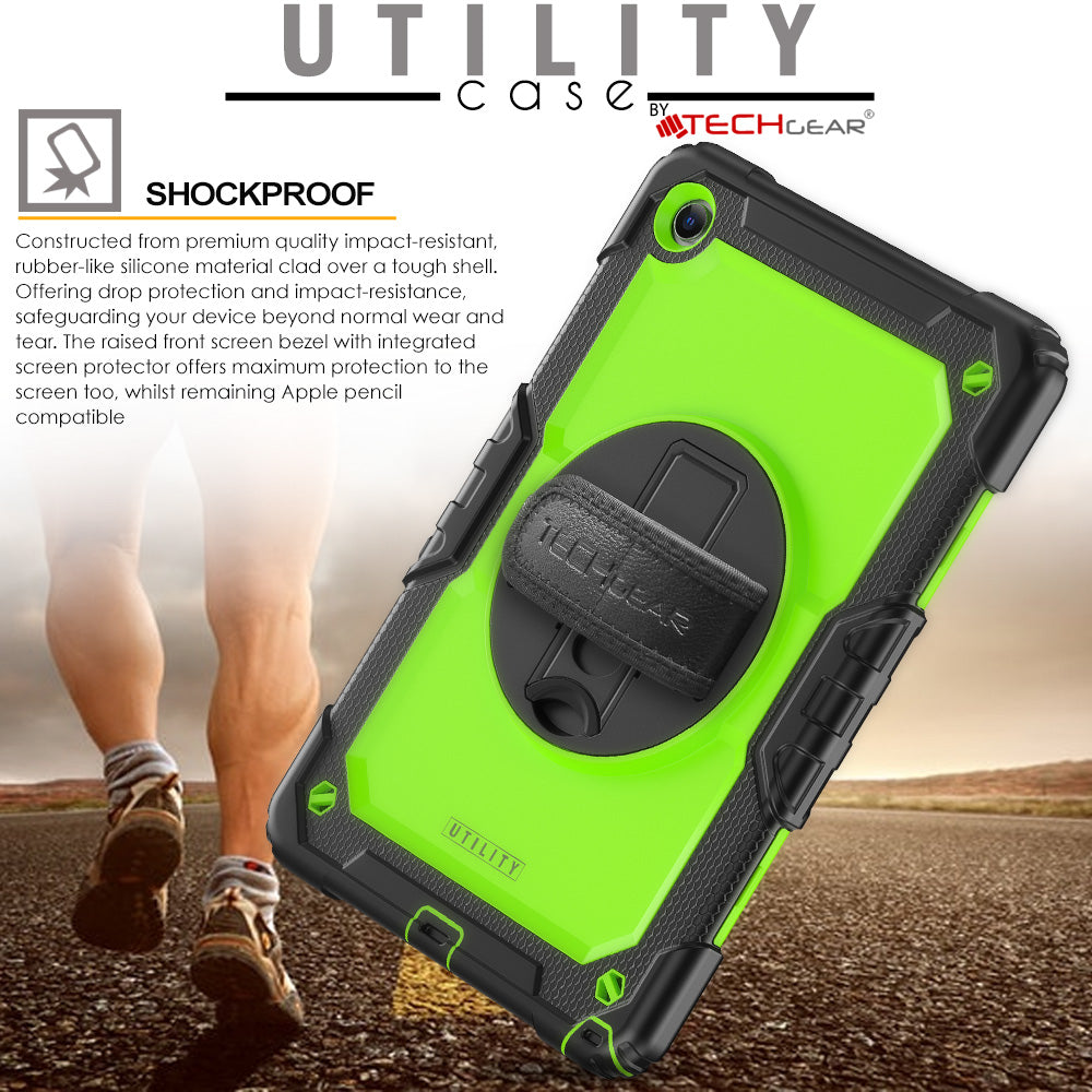 TECHGEAR Utility Case for Samsung Galaxy Tab A11+ (A11 Plus) 11" (SM-X230 / SM-X236) – Full Body Rugged Case with Stand, Hand Strap & Shoulder Strap