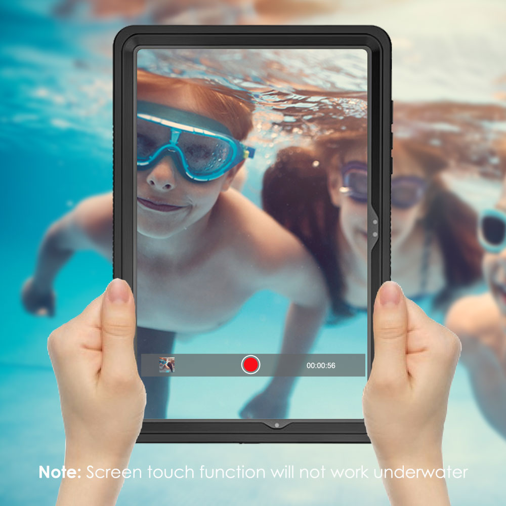 TECHGEAR Poseidon Waterproof Case for Samsung Galaxy Tab A11 Plus / A11+ 11" (SM-X230 / SM-X236) – IP68 Submersible Shockproof Case with Screen Protector, Stand & Shoulder Strap