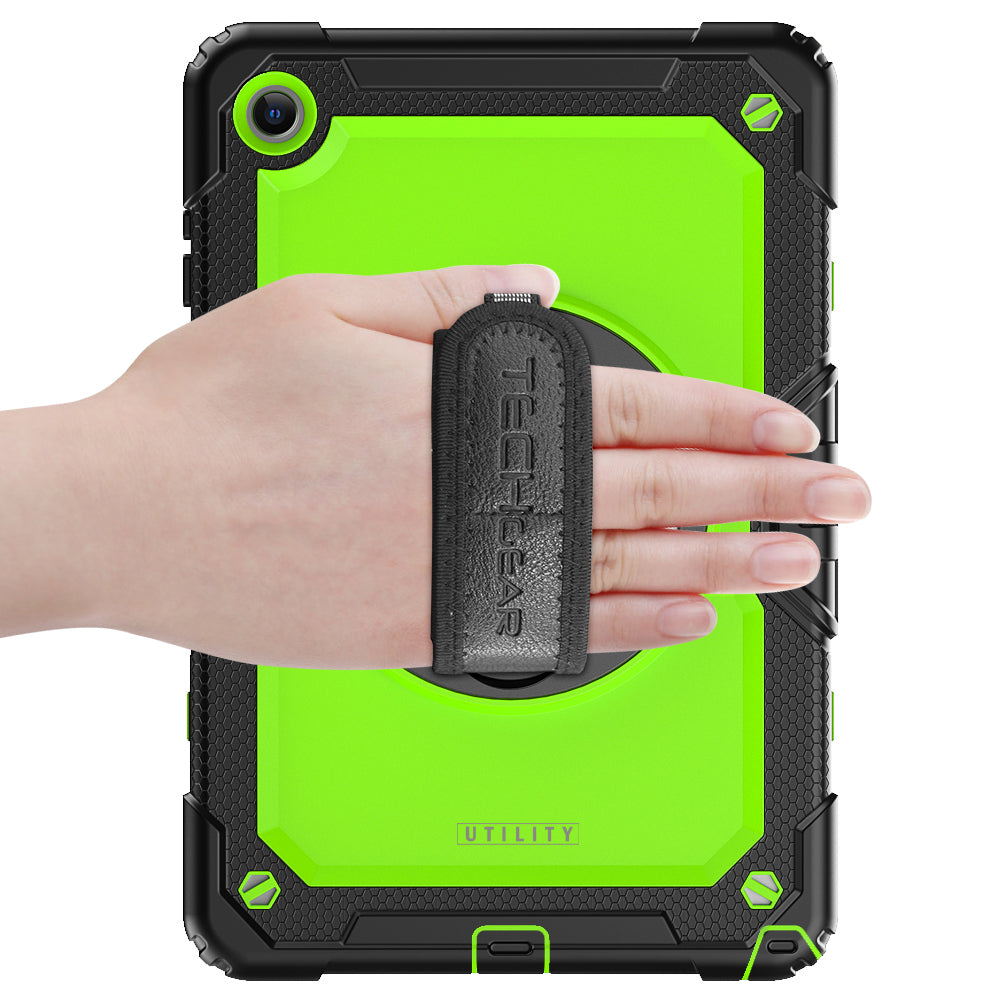 TECHGEAR Utility Case for Samsung Galaxy Tab A11+ (A11 Plus) 11" (SM-X230 / SM-X236) – Full Body Rugged Case with Stand, Hand Strap & Shoulder Strap