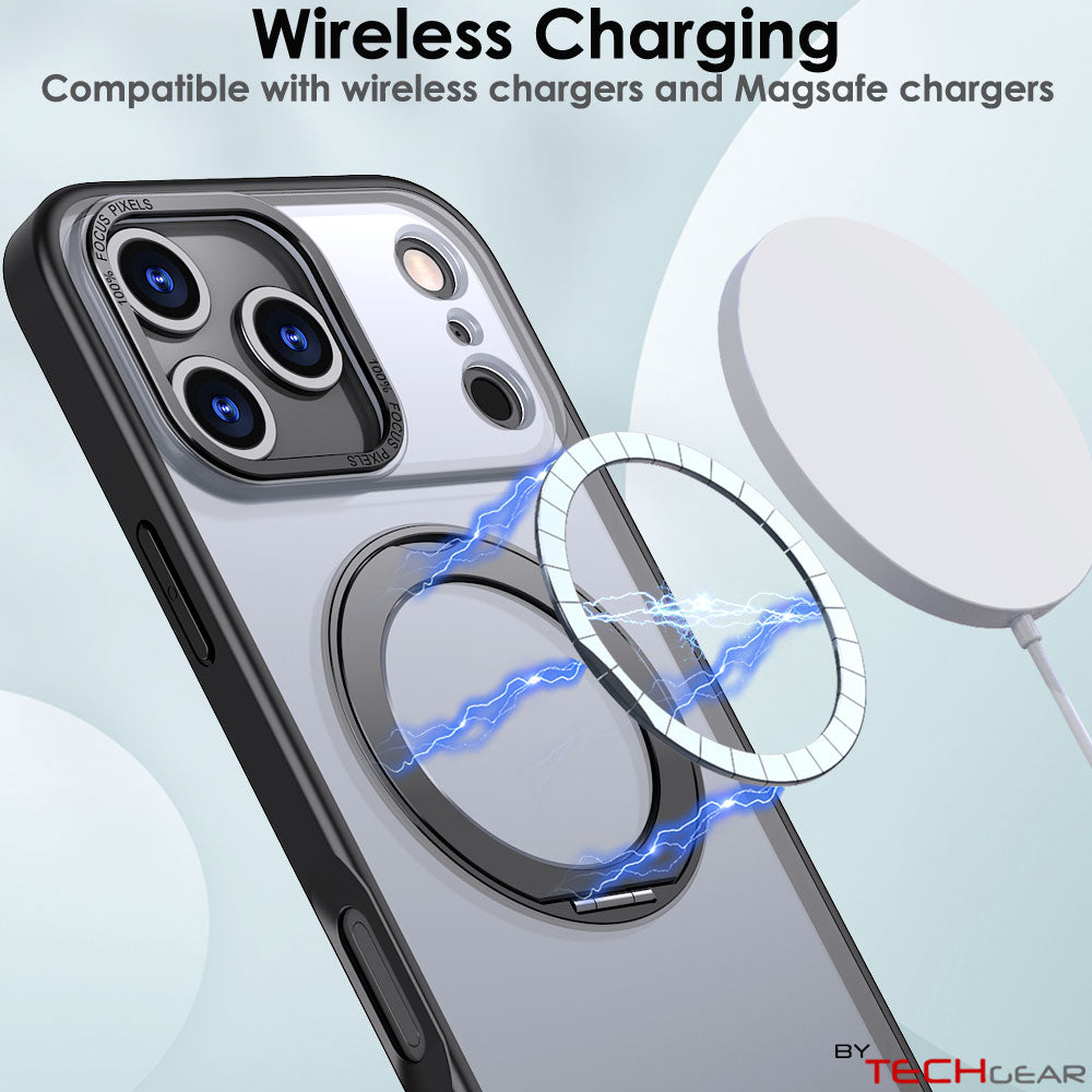 [Magnetic Ring Kickstand] For Apple iPhone 17 Pro Max, Slim, Tough Shockproof Armour, MagSafe Compatible Case with Stand