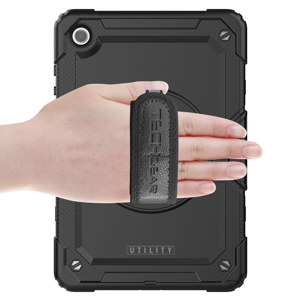 TECHGEAR Utility Case for Samsung Galaxy Tab A11+ (A11 Plus) 11" (SM-X230 / SM-X236) – Full Body Rugged Case with Stand, Hand Strap & Shoulder Strap