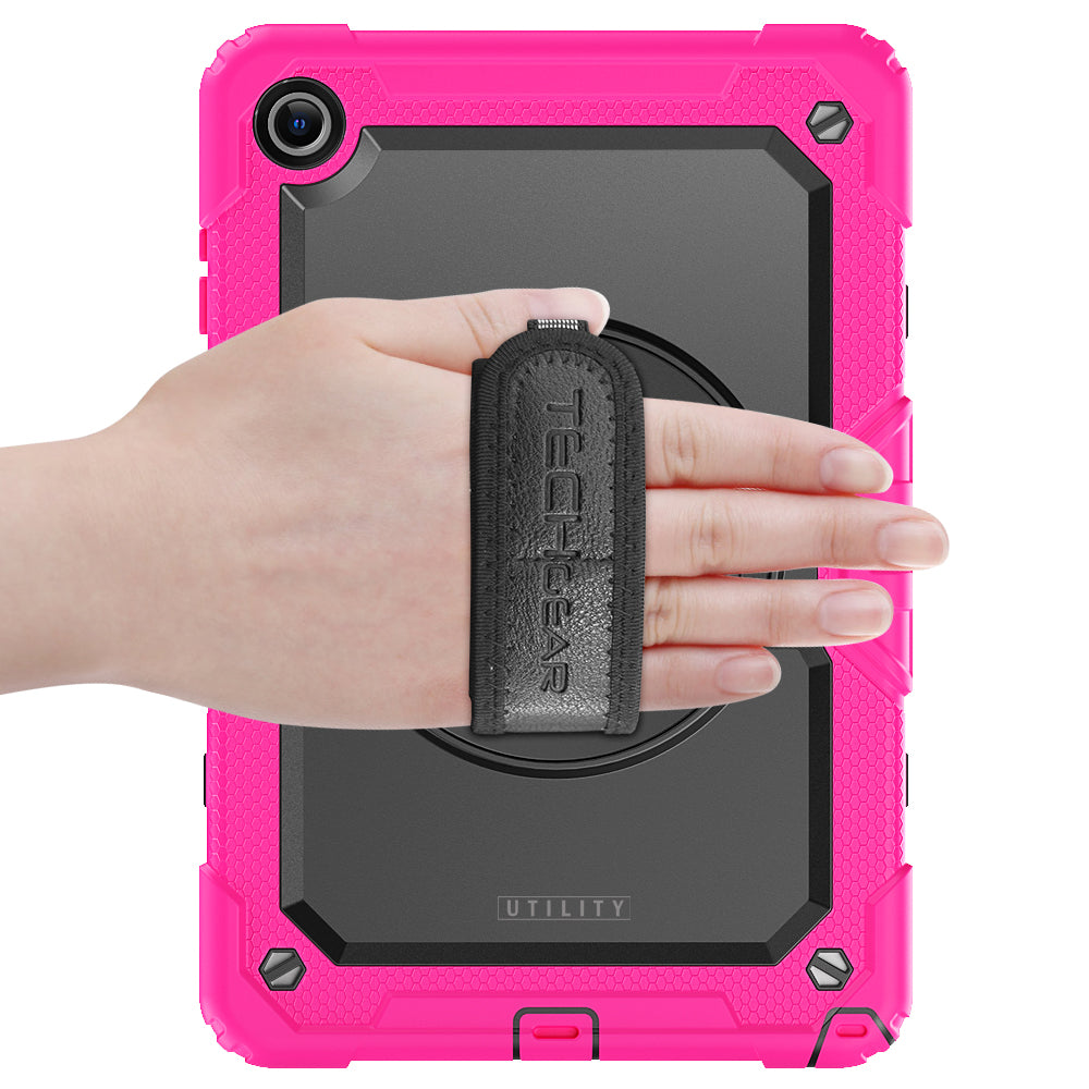 TECHGEAR Utility Case for Samsung Galaxy Tab A11+ (A11 Plus) 11" (SM-X230 / SM-X236) – Full Body Rugged Case with Stand, Hand Strap & Shoulder Strap