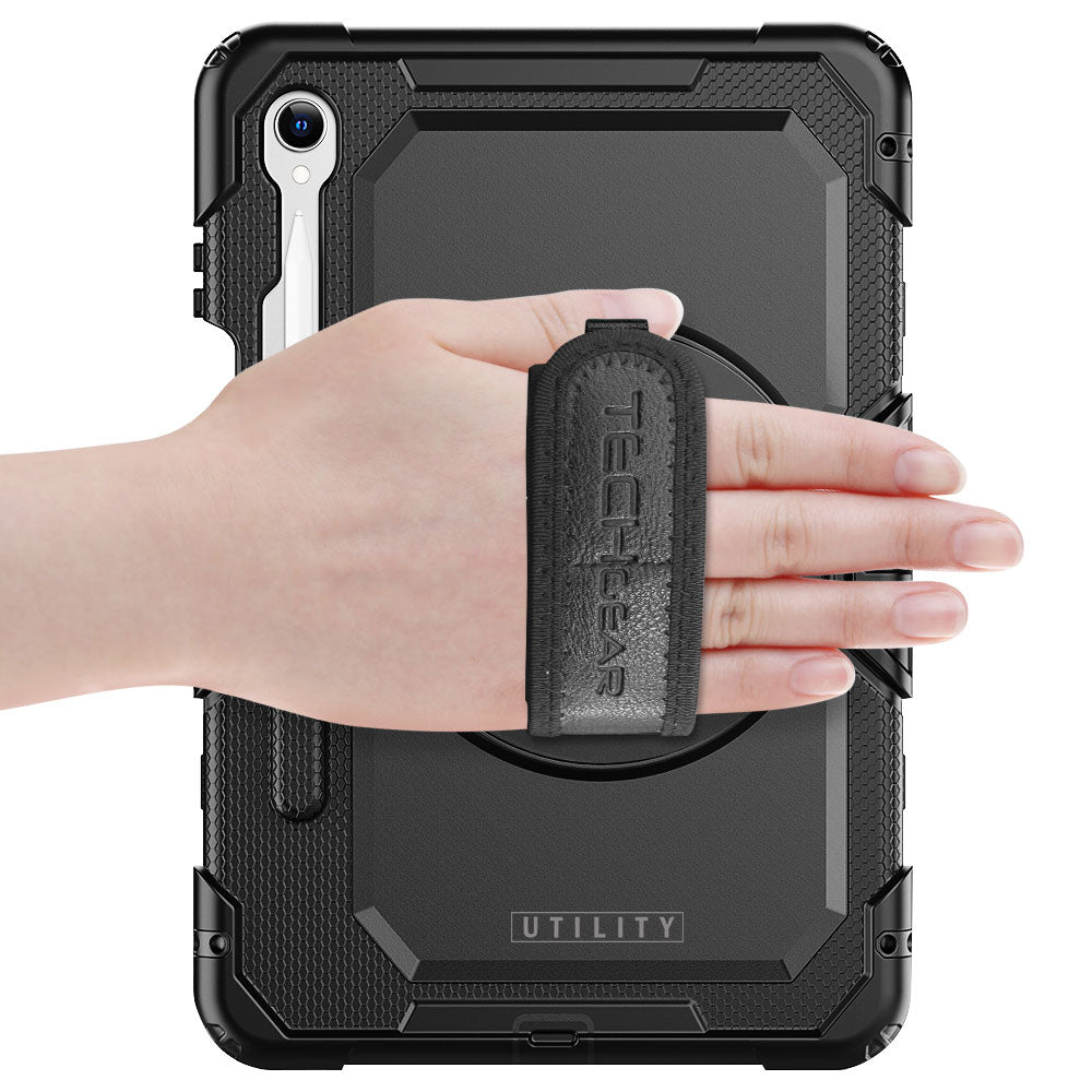 TECHGEAR UTILITY Case for Samsung Galaxy Tab S11 11" (SM-X730 / SM-X736) Tough Rugged Shockproof Case with S-Pen Holder, 360 Stand, Hand Strap & Shoulder Strap
