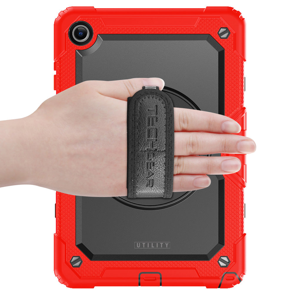 TECHGEAR Utility Case for Samsung Galaxy Tab A11+ (A11 Plus) 11" (SM-X230 / SM-X236) – Full Body Rugged Case with Stand, Hand Strap & Shoulder Strap