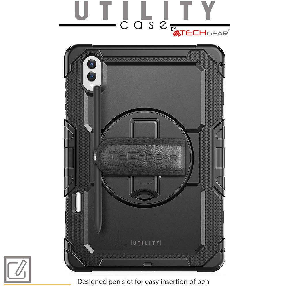 TECHGEAR UTILITY Case for Samsung Galaxy Tab S11 Ultra 14.6" (SM-X930/X936) – Heavy Duty Rugged Case with Stand, Hand Strap & Shoulder Strap
