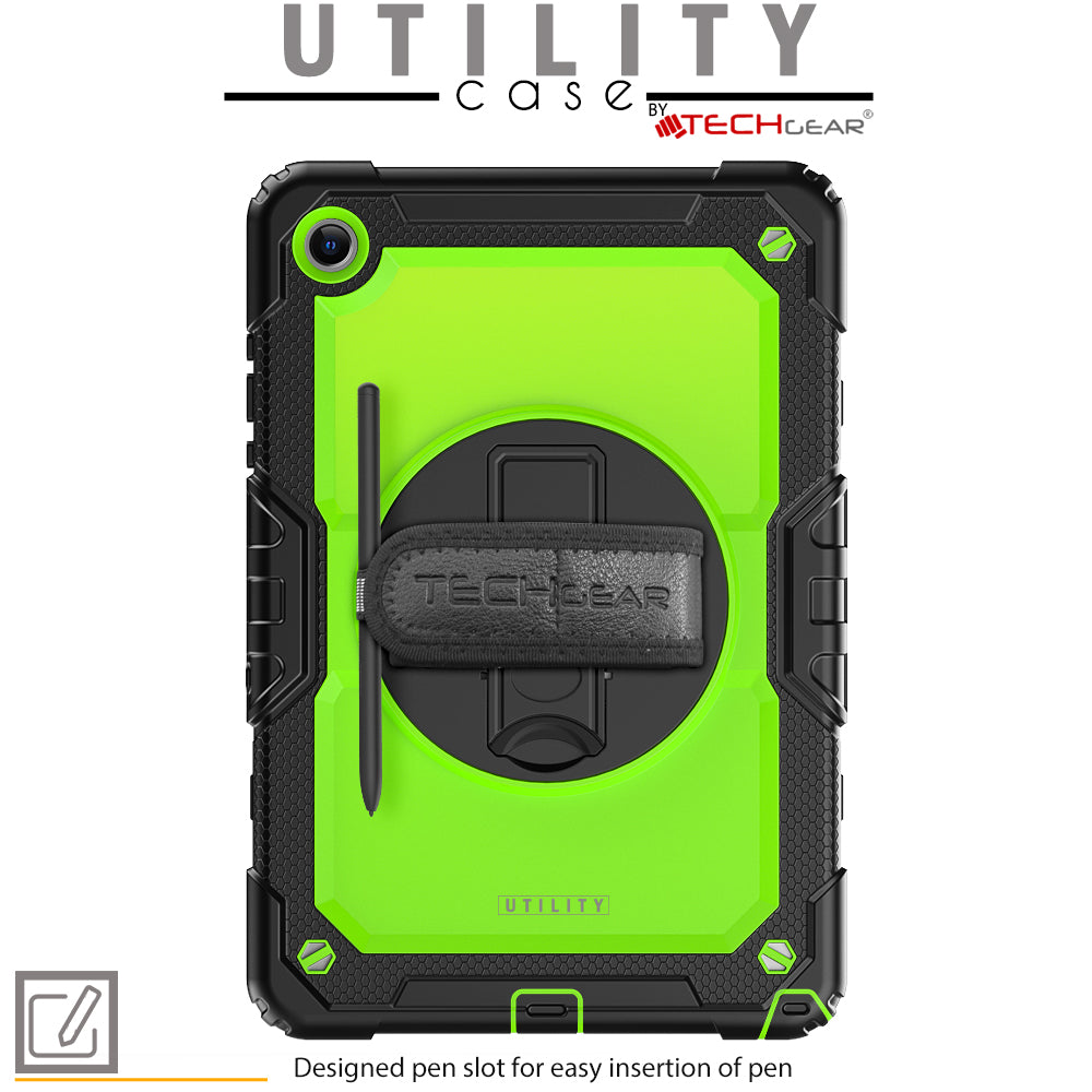 TECHGEAR Utility Case for Samsung Galaxy Tab A11+ (A11 Plus) 11" (SM-X230 / SM-X236) – Full Body Rugged Case with Stand, Hand Strap & Shoulder Strap