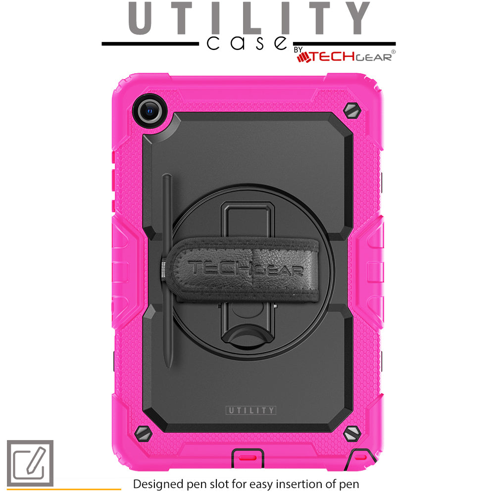 TECHGEAR Utility Case for Samsung Galaxy Tab A11+ (A11 Plus) 11" (SM-X230 / SM-X236) – Full Body Rugged Case with Stand, Hand Strap & Shoulder Strap