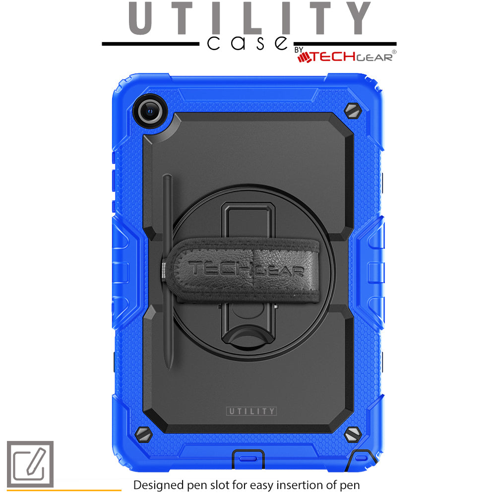 TECHGEAR Utility Case for Samsung Galaxy Tab A11+ (A11 Plus) 11" (SM-X230 / SM-X236) – Full Body Rugged Case with Stand, Hand Strap & Shoulder Strap