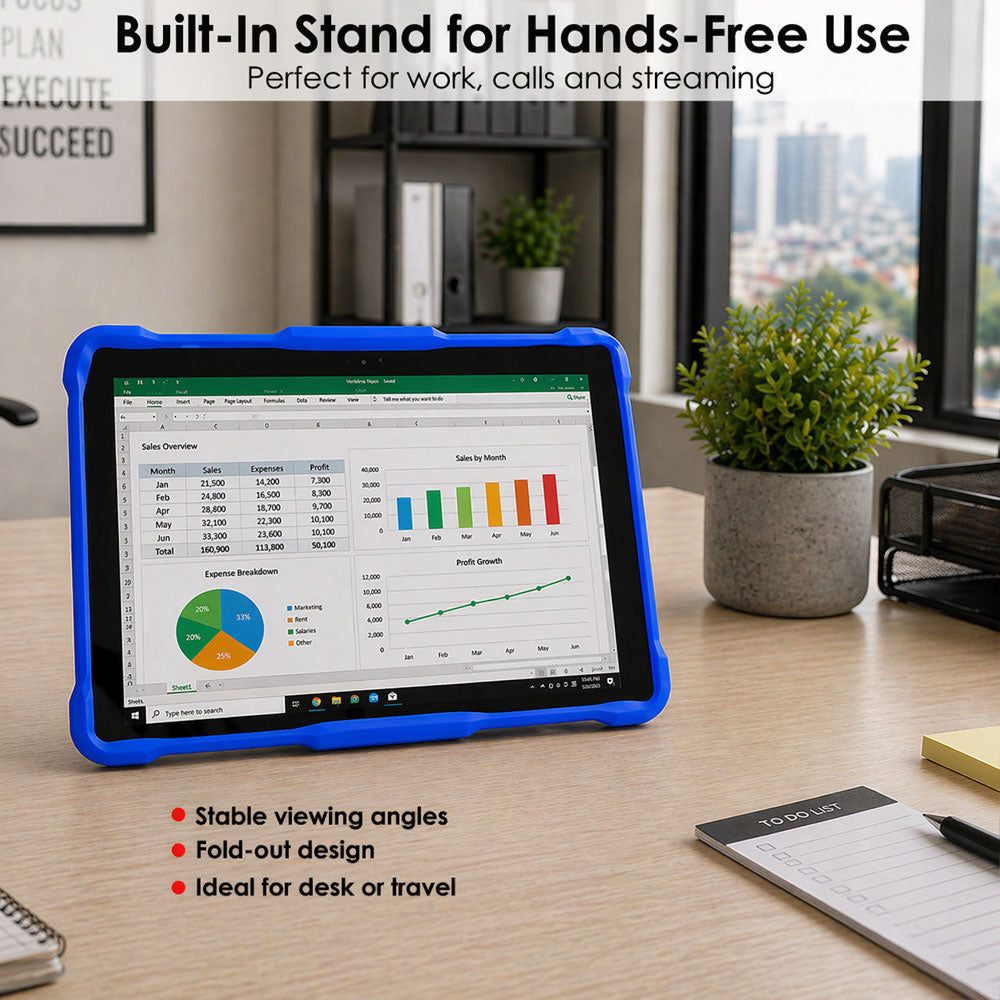 TECHGEAR Universal Tablet Case 10 Inch (9.7–11") - Rugged Bumper Case with Stand, Adjustable Fit Shockproof Protective Cover for iPad, Samsung, Lenovo, Android Tablets