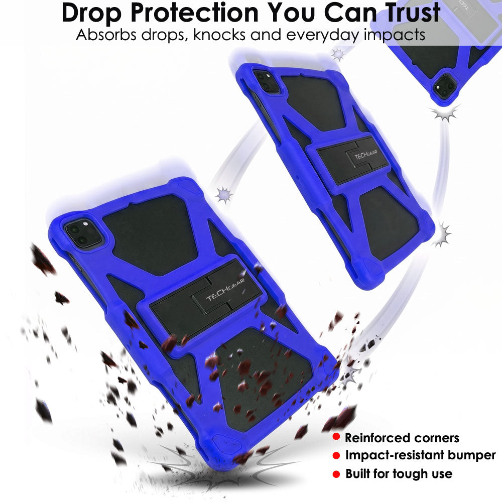 TECHGEAR Universal Tablet Case 10 Inch (9.7–11") - Rugged Bumper Case with Stand, Adjustable Fit Shockproof Protective Cover for iPad, Samsung, Lenovo, Android Tablets