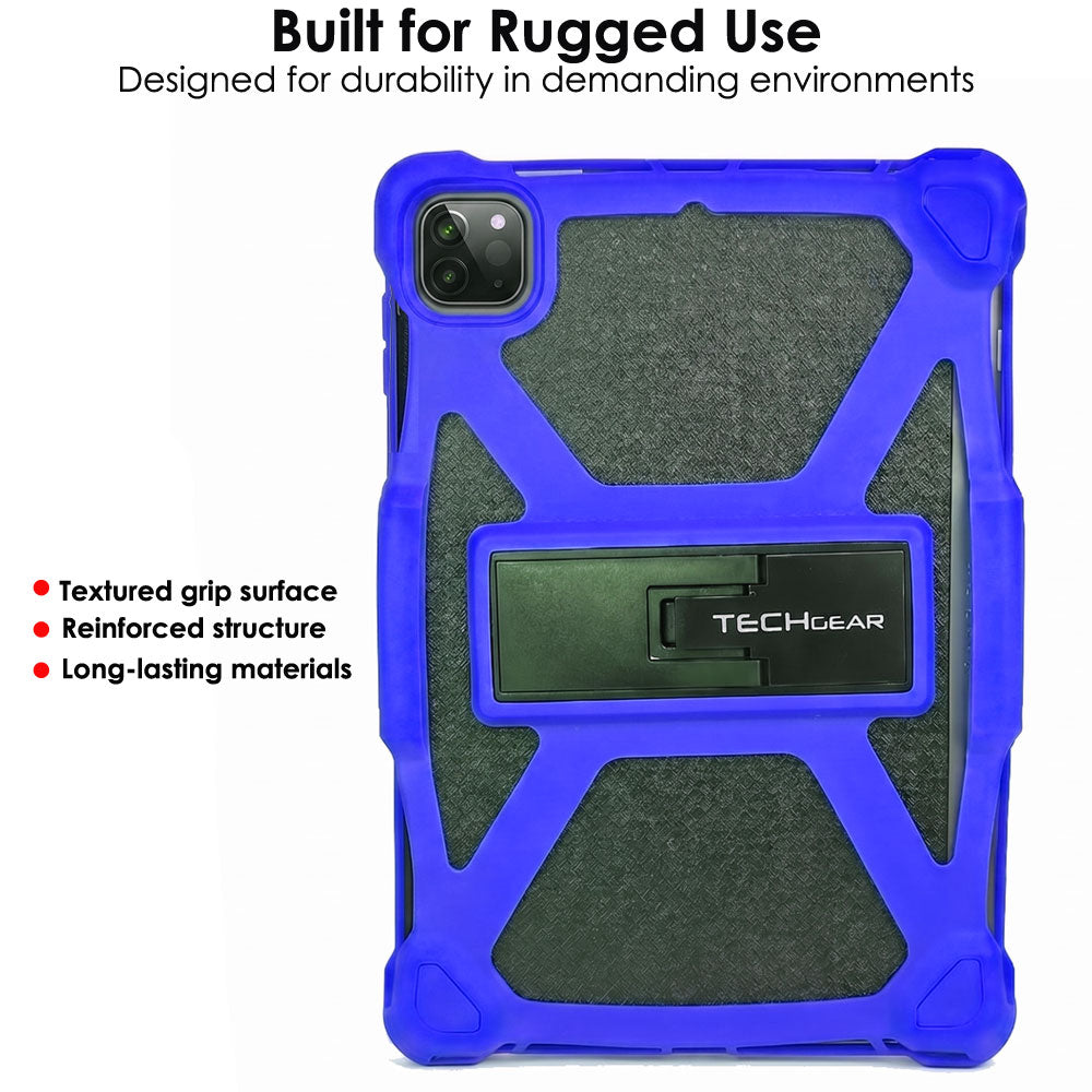 TECHGEAR Universal Tablet Case 10 Inch (9.7–11") - Rugged Bumper Case with Stand, Adjustable Fit Shockproof Protective Cover for iPad, Samsung, Lenovo, Android Tablets