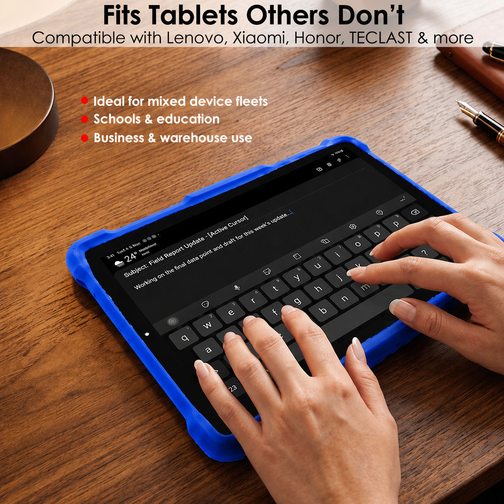 TECHGEAR Universal Tablet Case 10 Inch (9.7–11") - Rugged Bumper Case with Stand, Adjustable Fit Shockproof Protective Cover for iPad, Samsung, Lenovo, Android Tablets
