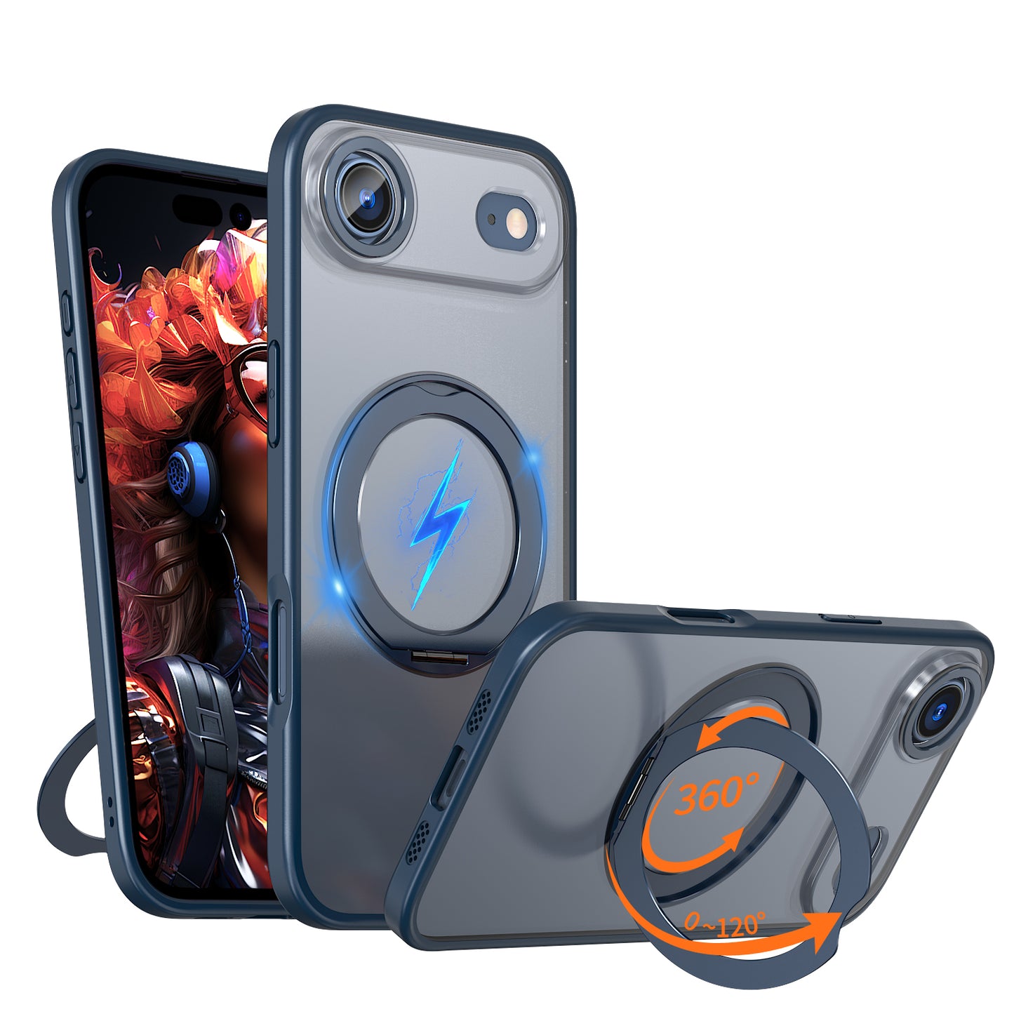 [Magnetic Ring Kickstand] For Apple iPhone Air, Slim, Tough Shockproof Armour, MagSafe Compatible Case with Stand