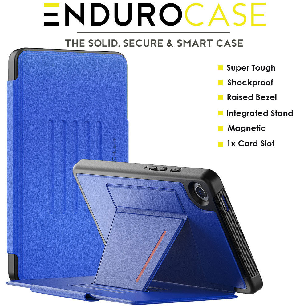 [Enduro Case] Tough Strong Magnetic & Flip Case Cover with Multi-Angle Stand & Card Slot For Samsung Tab A9 8.7" (SM-X110 / X115)