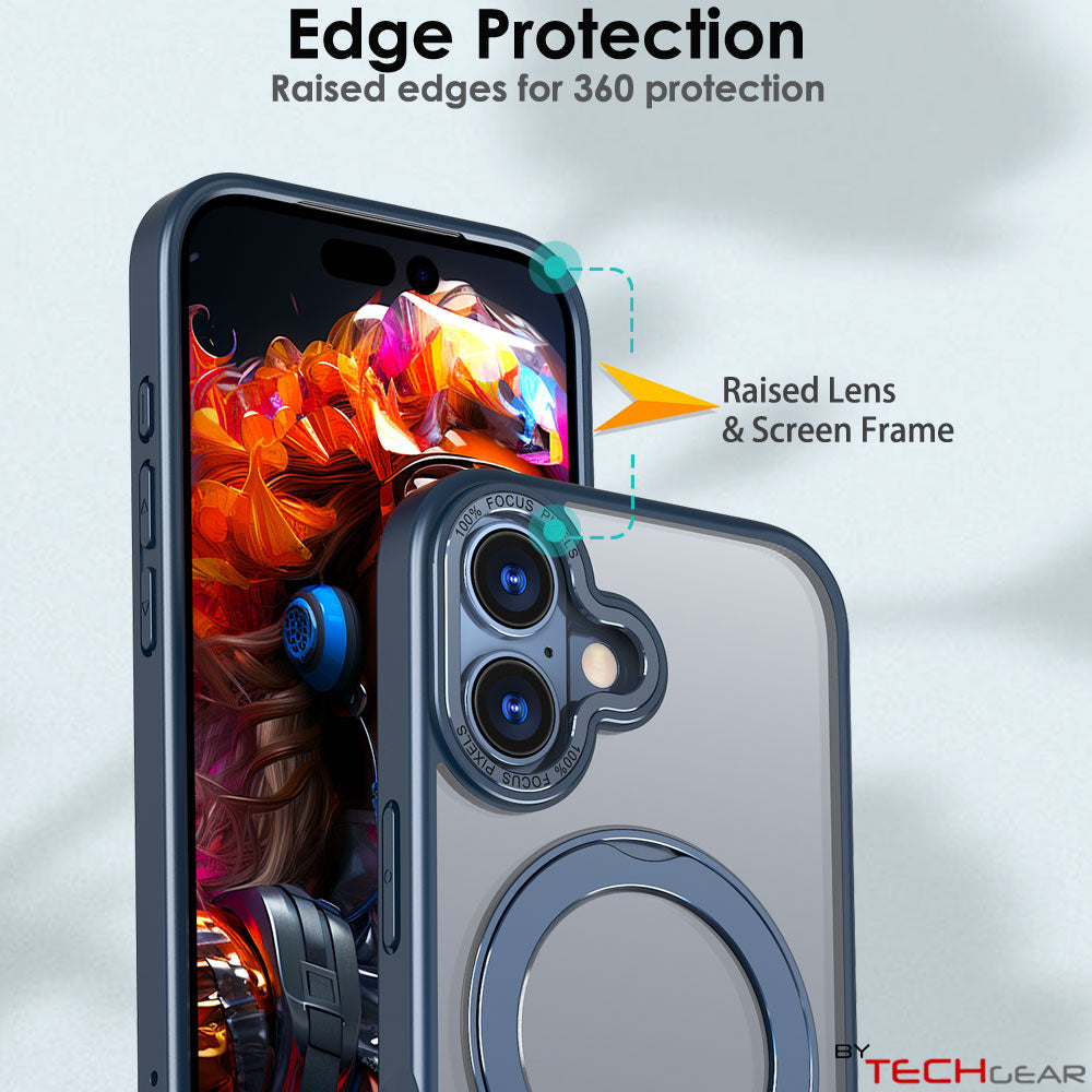 [Magnetic Ring Kickstand] For Apple iPhone 17, Slim, Tough Shockproof Armour, MagSafe Compatible Case with Stand