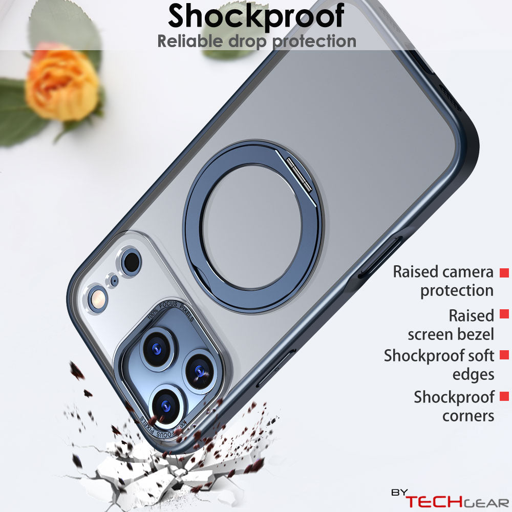 [Magnetic Ring Kickstand] For Apple iPhone 17 Pro Max, Slim, Tough Shockproof Armour, MagSafe Compatible Case with Stand