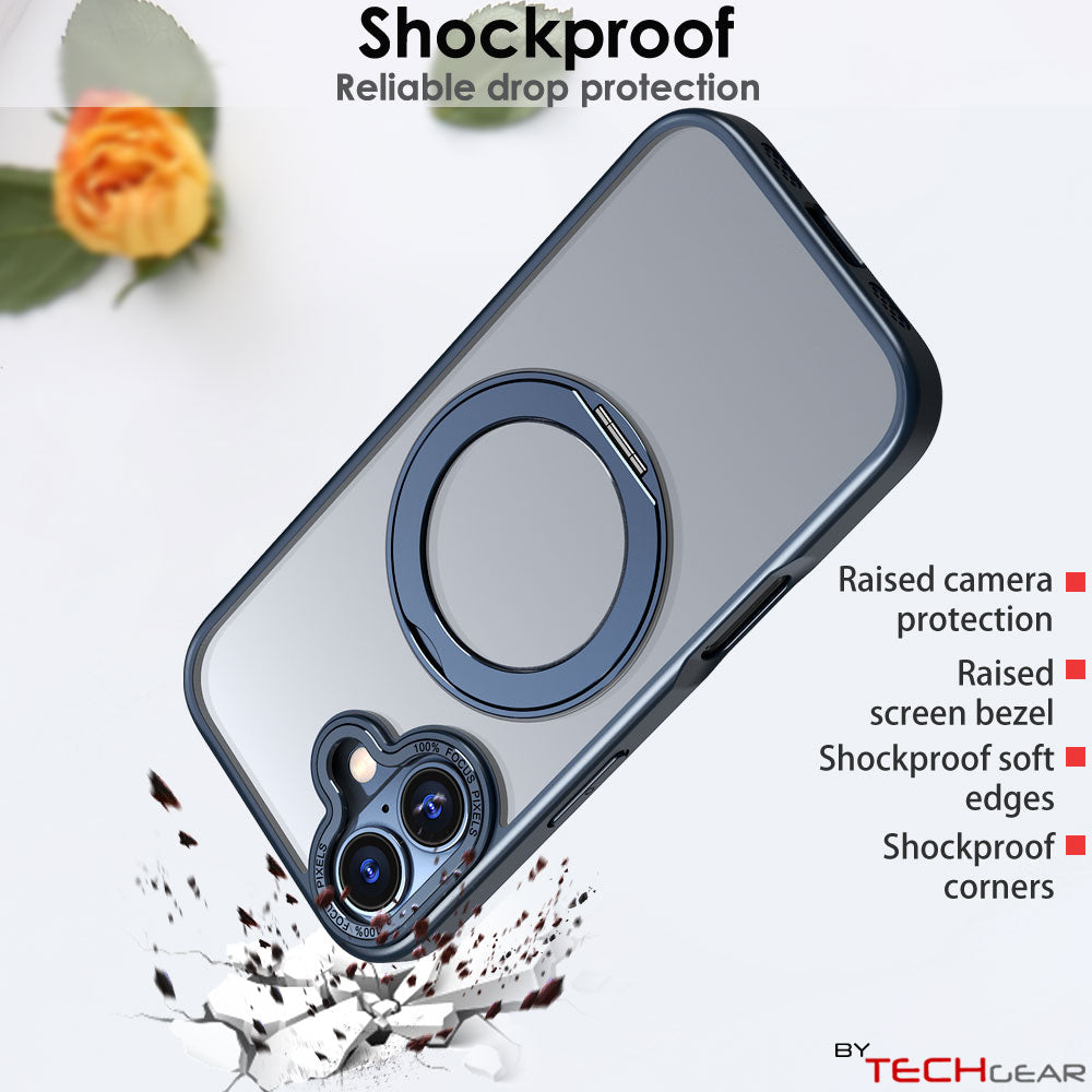 [Magnetic Ring Kickstand] For Apple iPhone 17, Slim, Tough Shockproof Armour, MagSafe Compatible Case with Stand
