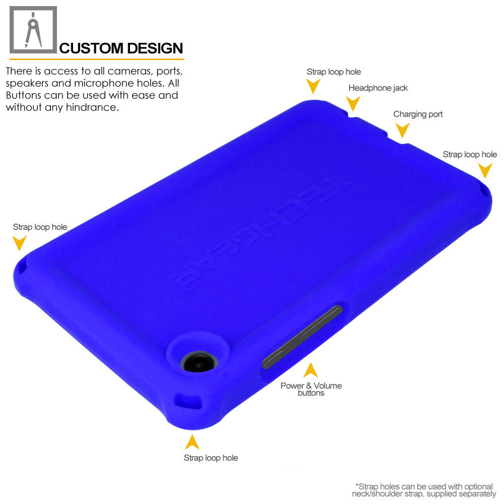 TECHGEAR Bumper Case for Samsung Galaxy Tab A11 8.7" & Tab A9 8.7" - Shockproof Soft Easy Grip Rugged Silicone Case (SM-X130 / SM-X135 / SM-X110 / SM-X115)