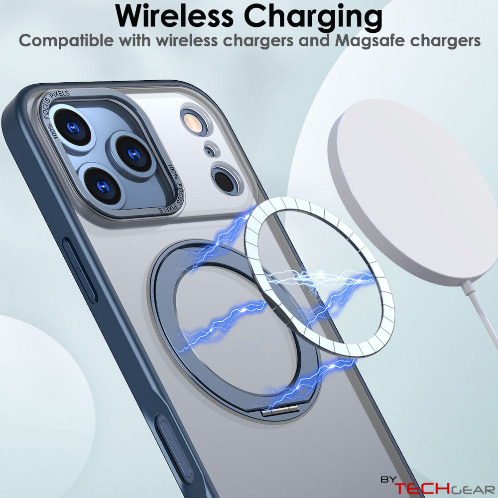 [Magnetic Ring Kickstand] For Apple iPhone 17 Pro Max, Slim, Tough Shockproof Armour, MagSafe Compatible Case with Stand