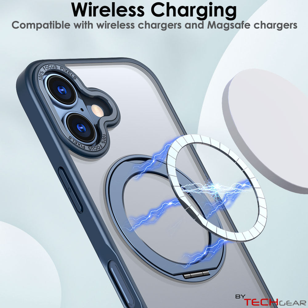 [Magnetic Ring Kickstand] For Apple iPhone 17, Slim, Tough Shockproof Armour, MagSafe Compatible Case with Stand