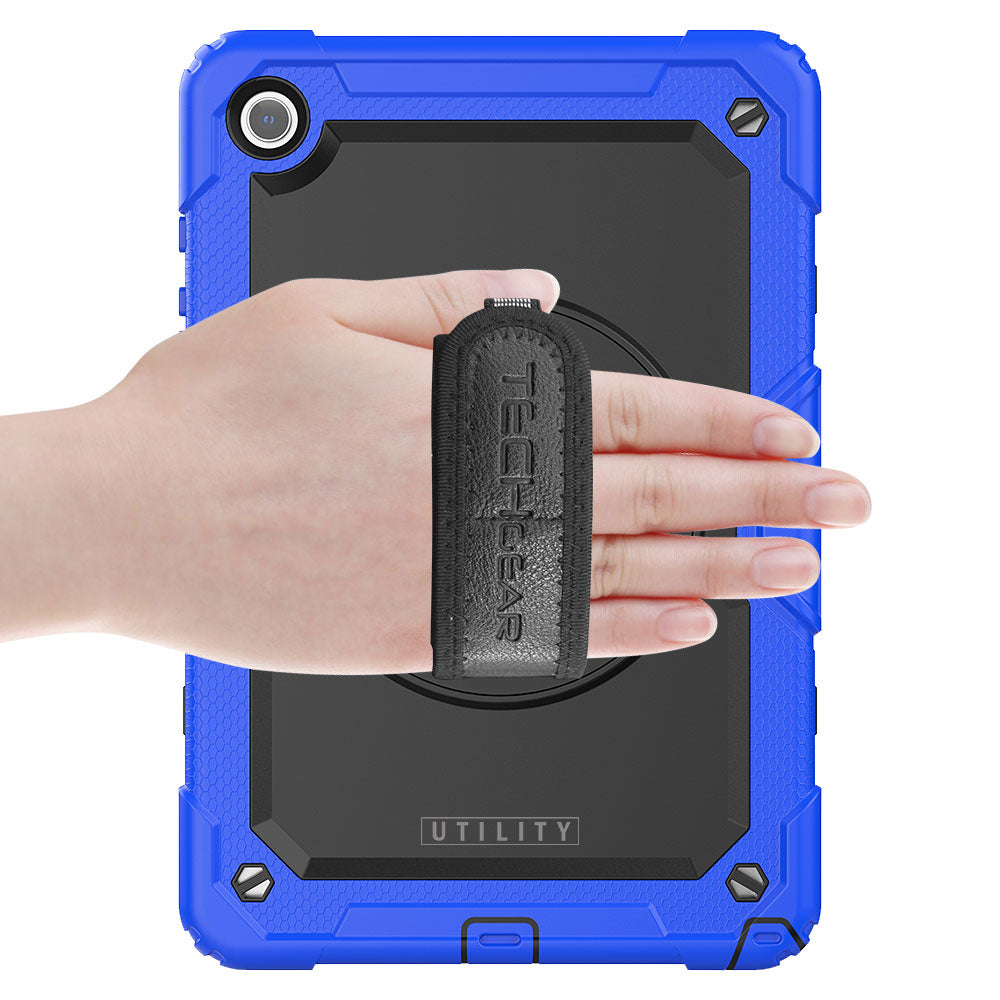 TECHGEAR Utility Case for Samsung Galaxy Tab A11+ (A11 Plus) 11" (SM-X230 / SM-X236) – Full Body Rugged Case with Stand, Hand Strap & Shoulder Strap