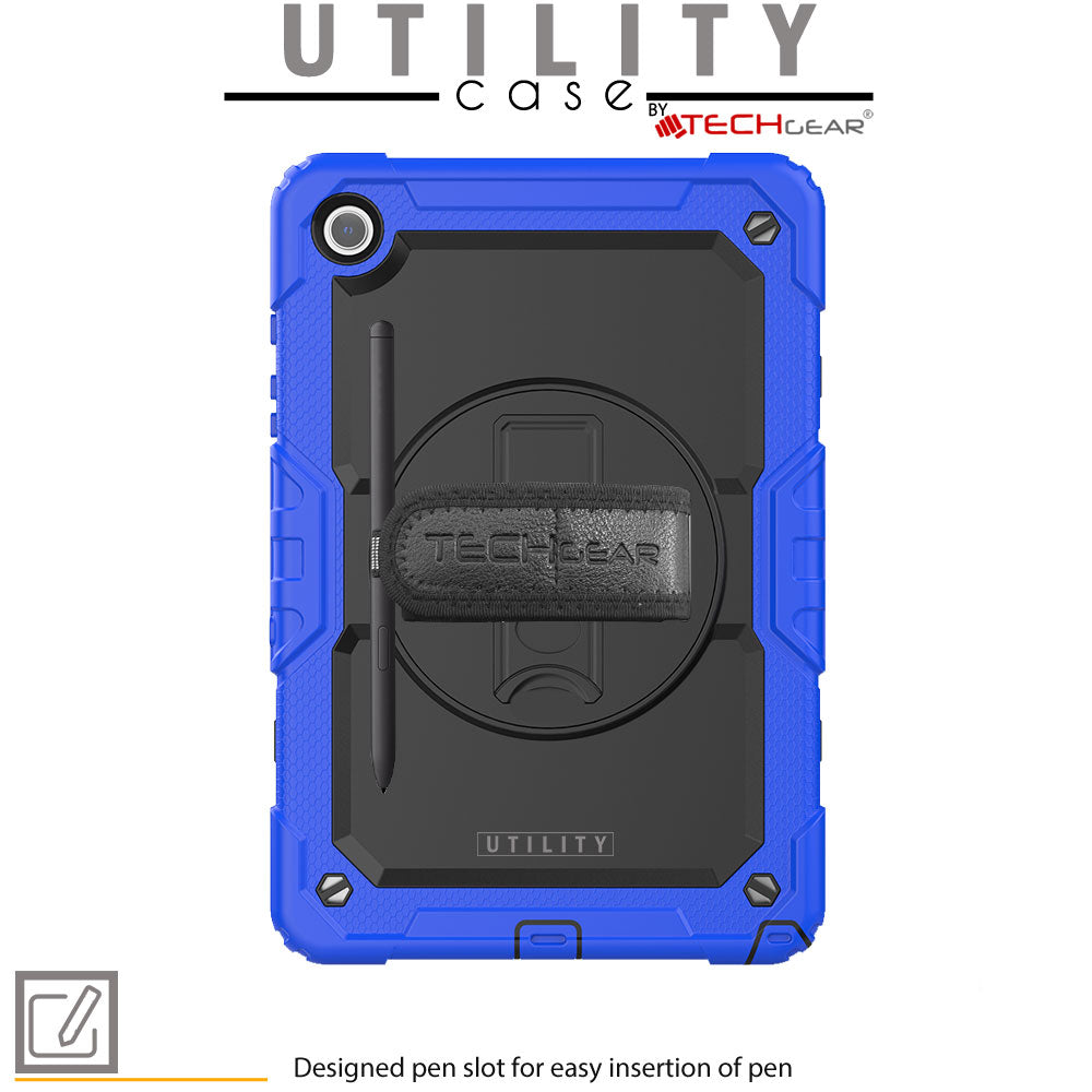 TECHGEAR Utility Case for Samsung Galaxy Tab A11+ (A11 Plus) 11" (SM-X230 / SM-X236) – Full Body Rugged Case with Stand, Hand Strap & Shoulder Strap