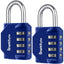 SharkByte Heavy Duty 4-Dial Combination Padlock – Weatherproof Outdoor Lock for Gym, School, Shed, Storage, Cabinet & Toolbox (1 / 2 / 3 / 4 Pack)