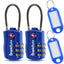 SharkByte TSA Suitcase Locks – 3-Dial Combination Cable Wire Travel Padlock for Luggage, Suitcases, Backpacks, Gym Lockers & Travel Bags (1 / 2 / 3 / 4 Pack)