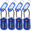 SharkByte TSA Suitcase Locks – 3-Dial Combination Cable Wire Travel Padlock for Luggage, Suitcases, Backpacks, Gym Lockers & Travel Bags (1 / 2 / 3 / 4 Pack)