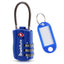 SharkByte TSA Suitcase Locks – 3-Dial Combination Cable Wire Travel Padlock for Luggage, Suitcases, Backpacks, Gym Lockers & Travel Bags (1 / 2 / 3 / 4 Pack)