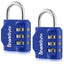 SharkByte Luggage Locks – 3-Dial Weatherproof Combination Padlock for Suitcases, Travel Bags, Gym Lockers & Outdoor Use (1 / 2 / 3 / 4 Pack)